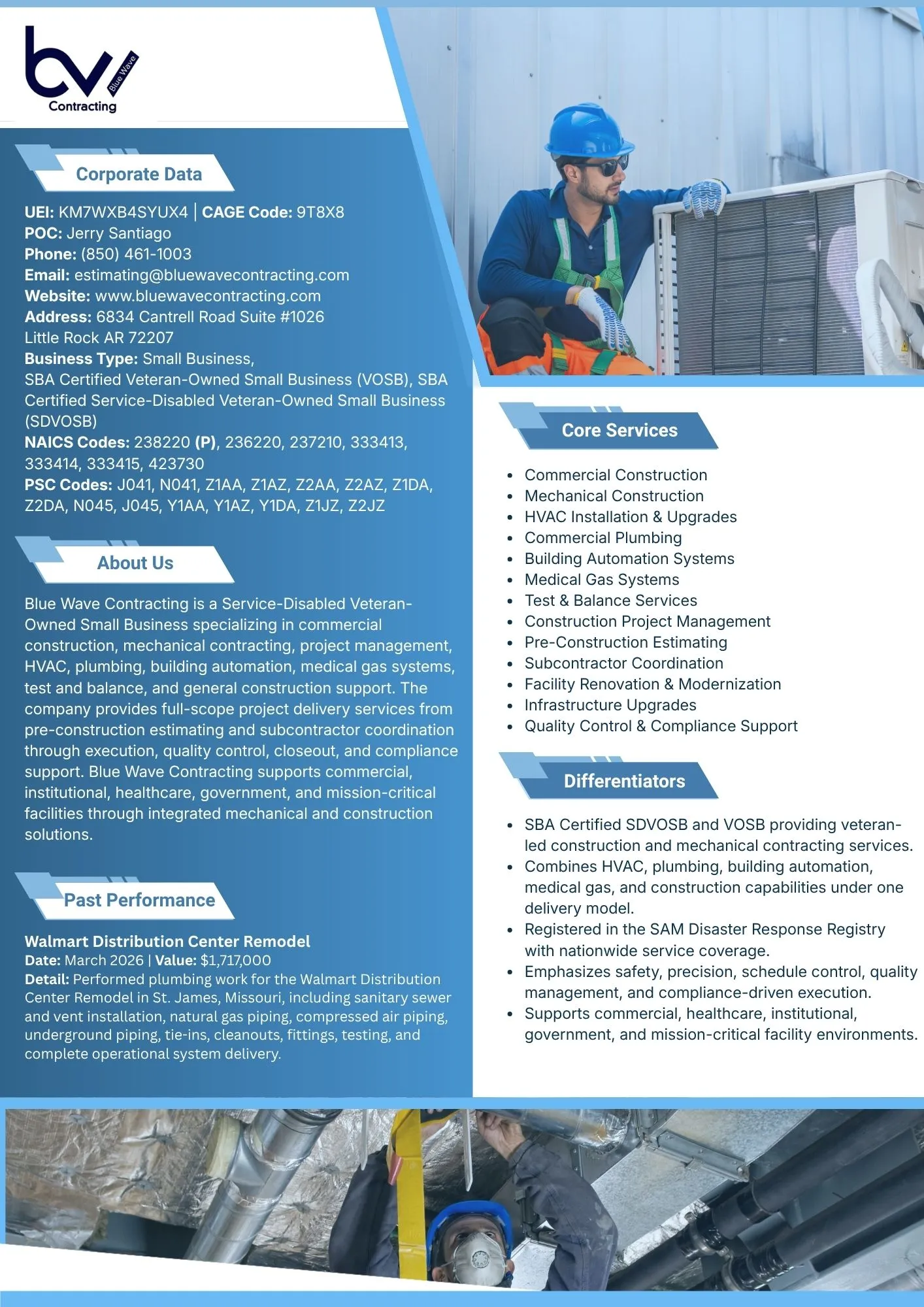 Blue Wave Contracting capability statement document